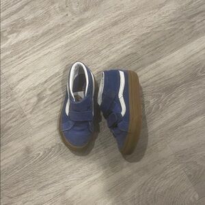Kids Blue Velcro Sneakers Vans
